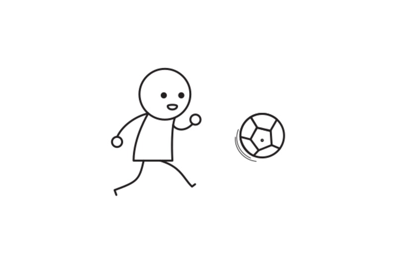 サッカーを します。